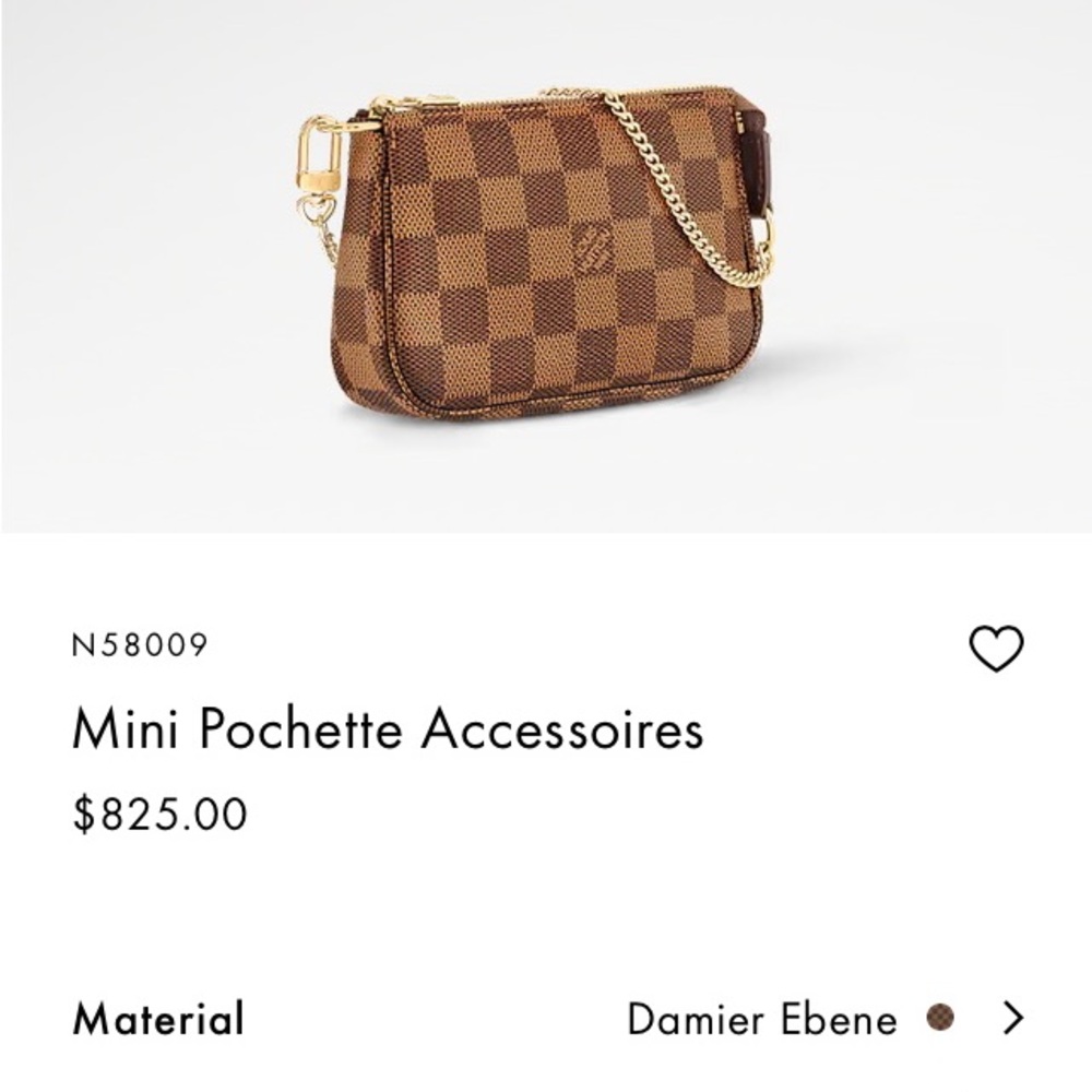 ᴺᵉʷ ✨LOUIS VUITTON Damier Ebene Mini Pochette - Picture 13 of 13